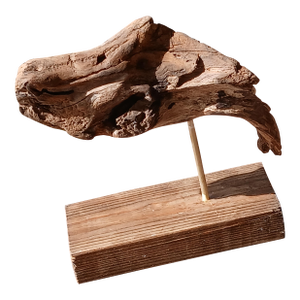 Driftwood Abstract Whale / Fish on Stand Coastal Decor
