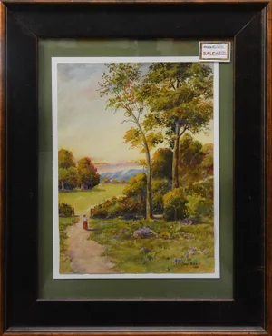 1990s James Bird Original Painting, Framed