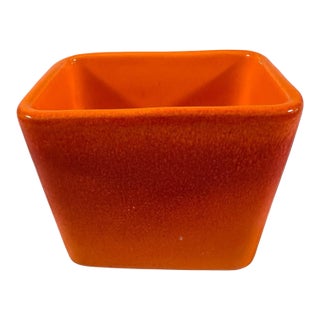 Little Vintage Haeger Orange Rectangular Pot Sp-43 For Sale
