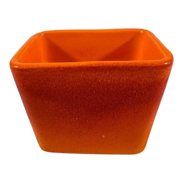 Little Vintage Haeger Orange Rectangular Pot Sp-43 For Sale