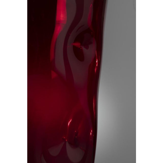 Empoli Glass Vase in Ruby Red, Italy, 1950s For Sale - Image 6 of 10