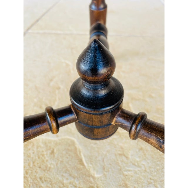 Turned Walnut Tripod Stool For Sale - Image 9 of 18
