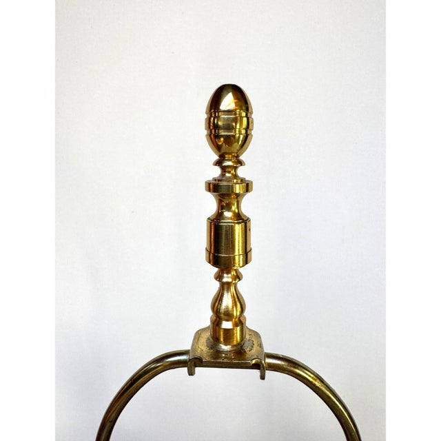 Wood Pair of Vintage Oxblood Red Glazed Ceramic Table Lamps With Brass Hardware For Sale - Image 7 of 11