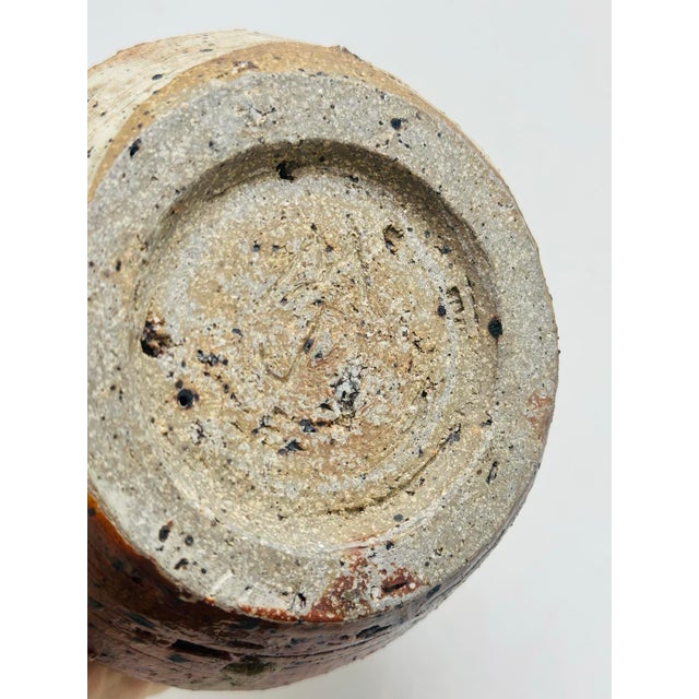 Boho Chic Signed Artist Pottery Vase For Sale - Image 3 of 5