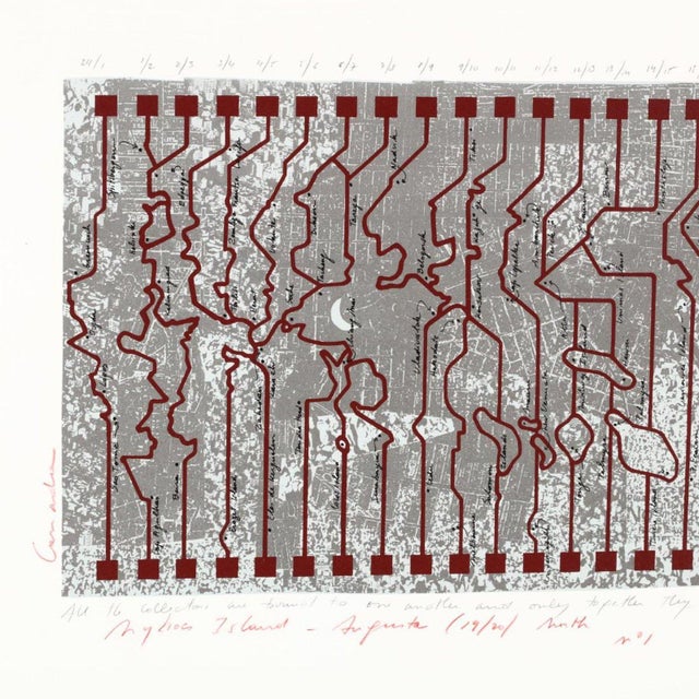 Industrial Francoise Schein, MIxed Media Conceptual Art Sculpture Drawing Human Rights Welded Iron, c.1990's For Sale - Image 3 of 8