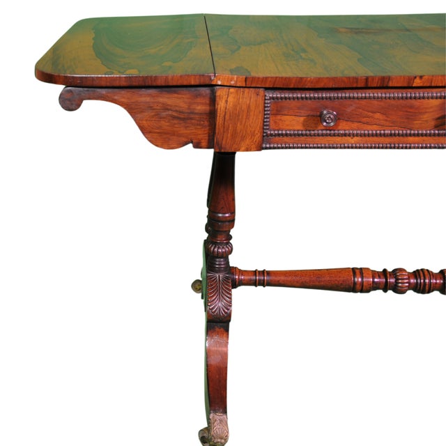 Empire Game Table with Claw Feet, 1860 For Sale - Image 4 of 12