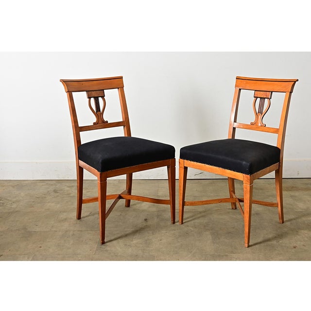 Brown German Pair of 19th Century Biedermeier Chairs For Sale - Image 8 of 9