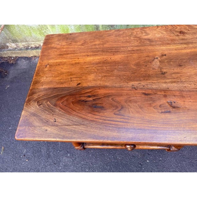 Brown Antique Early 20th Century Rustic Spanish Baroque Carved Walnut Side Table For Sale - Image 8 of 17