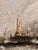Clarkson Stanfield–Dramatic English Lighthouse Seascape W/ French Ship-19th Century Oil Painting For Sale - Image 10 of 13