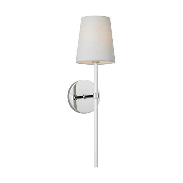 Contemporary Kate Spade by Visual Comfort Studio Monroe Tail Sconce, Polished Nickel For Sale - Image 3 of 5