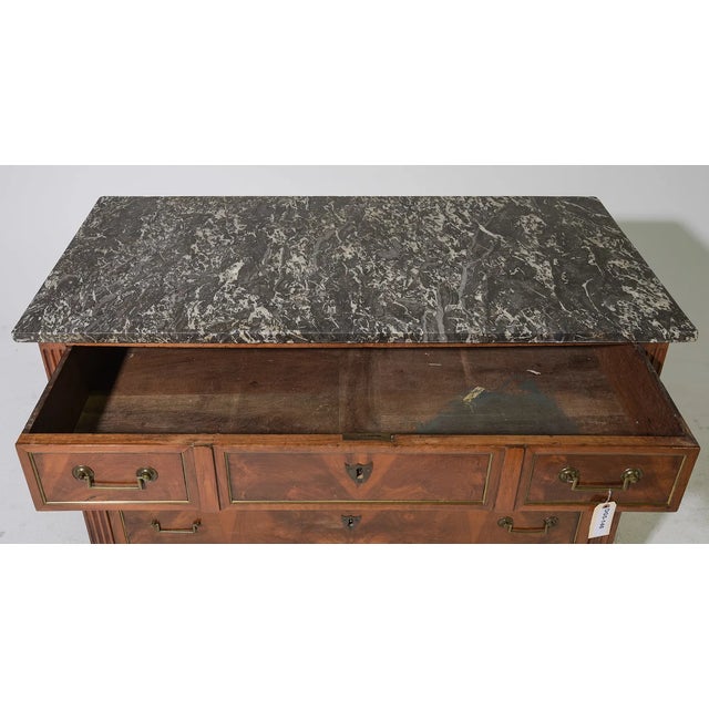 French Louis XVI Style Commode / Chest With Black Marble, Early 1800's For Sale In Charlotte - Image 6 of 6