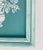 Contemporary Aqua Blue & White Floral Painting in Distressed Vintage Frame - Unsigned For Sale In Cincinnati - Image 6 of 9