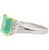 1990s Gia Certified 2.91 Carat Colombian Emerald & Diamond Platinum Ring, Size 6 For Sale - Image 5 of 6