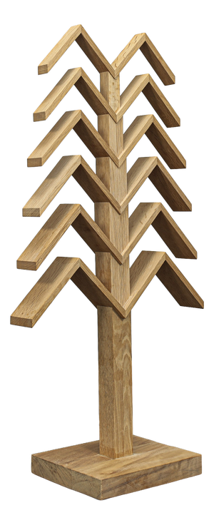 Herma Steur, Geometric Abstract Sculpture, 2000s, Oak