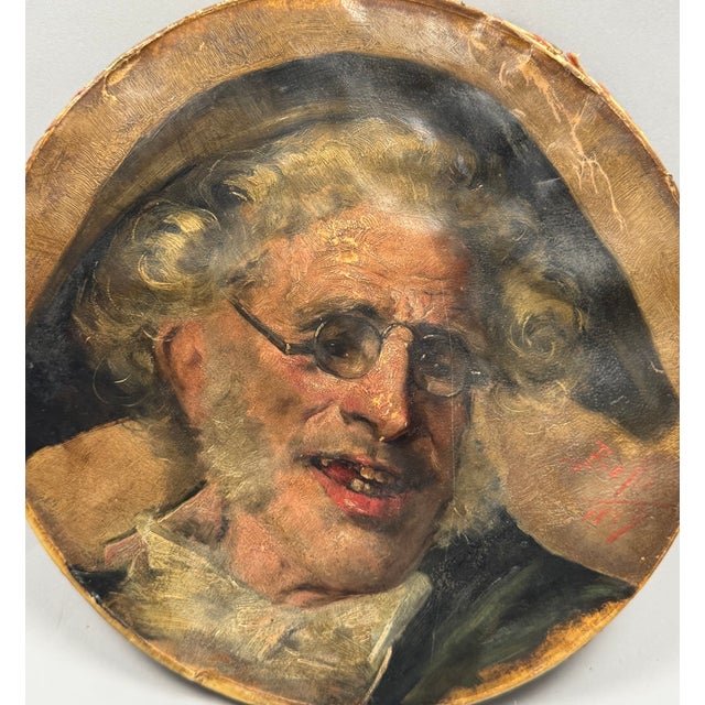 Benito Belli, Portrait of a Street Performer, 1800s, Oil For Sale - Image 3 of 8
