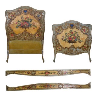 1860s Venetian Hand Painted Twin Size Day Bed For Sale