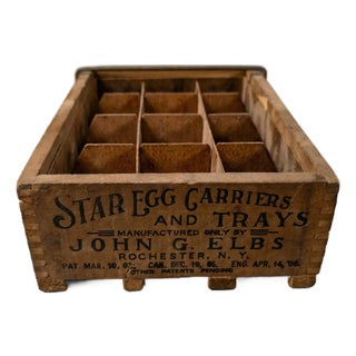 Antique Star Egg Carrier Crate For Sale