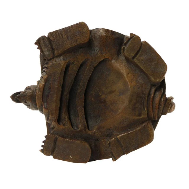 Chinese Carved Bamboo Turtle & Old Men Figure For Sale - Image 5 of 5