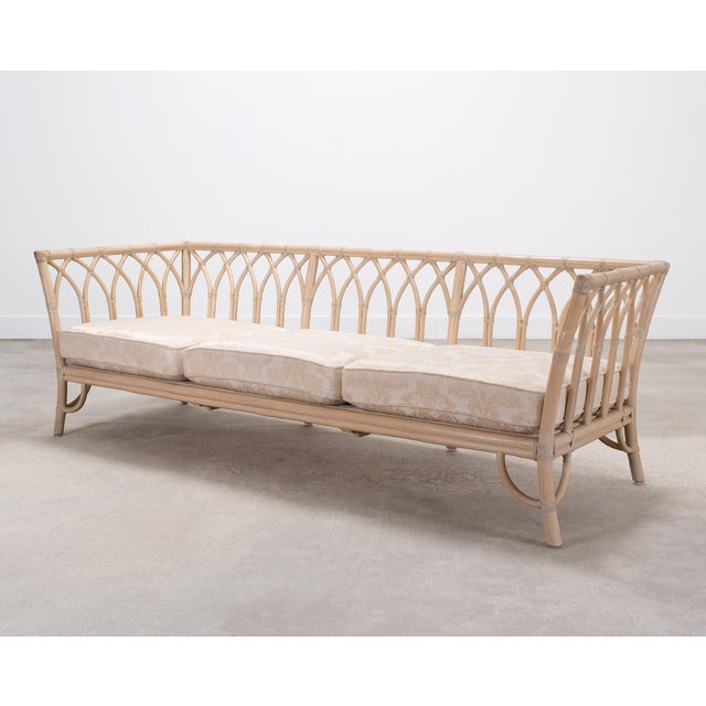 Pair of McGuire Organic Modern Rattan Cathedral Sofas 7 Ft 9 Ft For Sale - Image 10 of 18