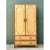Wood Vintage Notched Bamboo and Rattan Armoire For Sale - Image 7 of 12