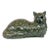 Vintage Farmhouse Chalkware Floral Cat Doorstop Sculpture For Sale