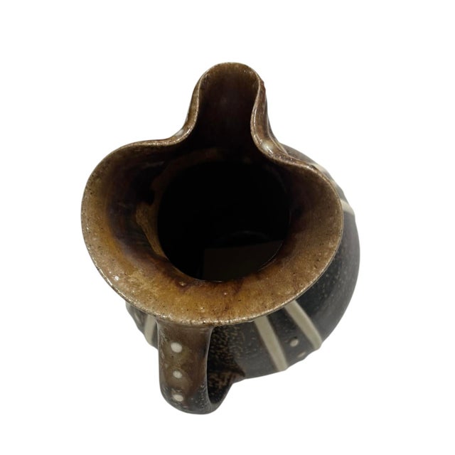 Mid 20th Century Mid 20th Century Pottery Pitcher Styled After Daniel Johnston. For Sale - Image 5 of 6