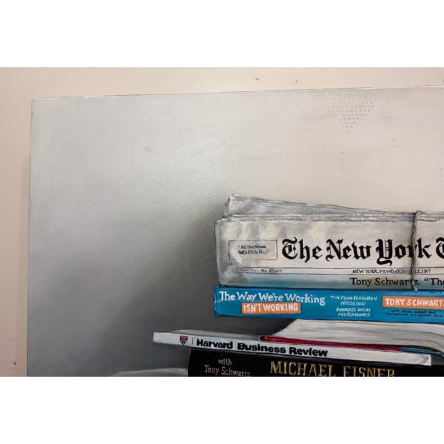 Original Contemporary Realism Gail Chandler Oil Painting Still Life Books Art For Sale - Image 16 of 16