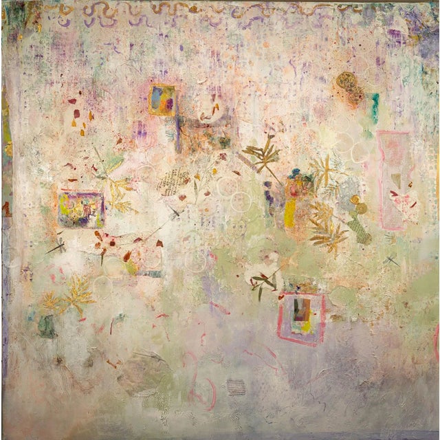 Dangling Conversations, Mixed Media on Canvas by Lois Gold For Sale