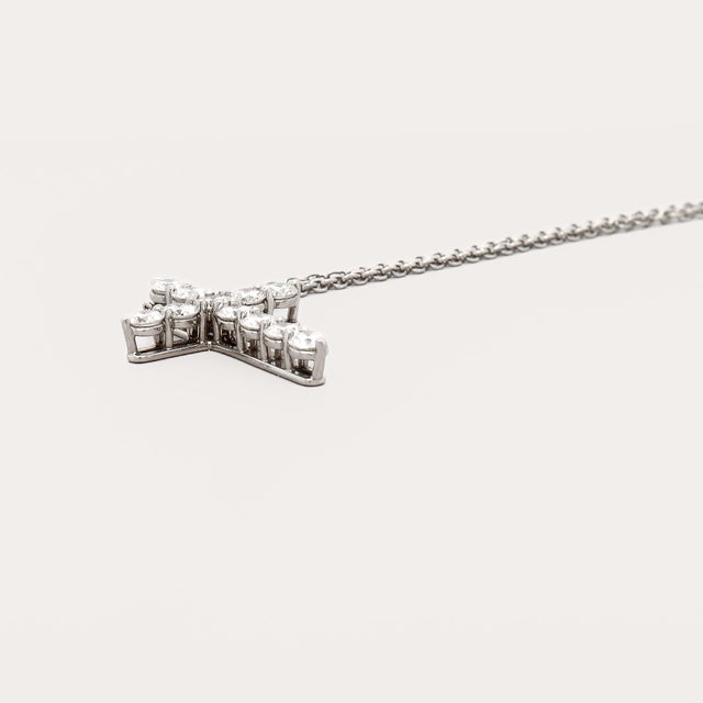 Tiffany & Co. Platinum & Diamond Pendant Cross 16-Inch Necklace For Sale - Image 15 of 18