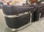 Restoration Hardware Restoration Hardware Collection Black Leather & Chrome Accent Swivel Chairs For Sale - Image 4 of 8