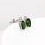 2.6ct Chrome Diopside Earrings With Natural Diamonds: Solid 14k Gold, Oval, A Pair For Sale - Image 4 of 7
