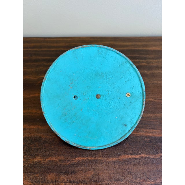 Metal Vintage English Country Iron Verdigris Garden Sundial With Hummingbird For Sale - Image 7 of 7