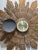 Round Mirror : Mid- Century Vintage Sunburst Gold Gilt Wood Mirror With Hidden Clock For Sale In Los Angeles - Image 6 of 7