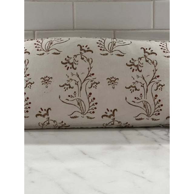 Textile Vintage/Retired Linen Penny Morrison Fabric Lumbar Accent Decorative Pillow For Sale - Image 7 of 12