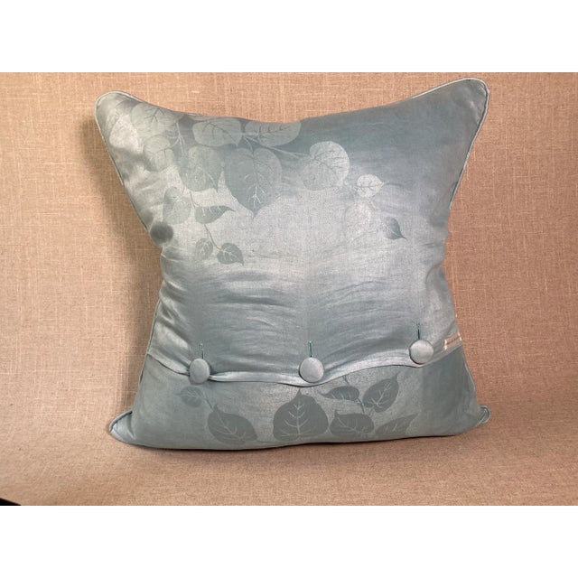 Contemporary Contemporary Green Ikat Pillow For Sale - Image 3 of 6