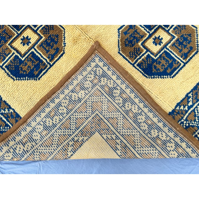Moroccan Golden Hand-Knotted Wool Rug - 6'10" X 4'4" For Sale - Image 12 of 12