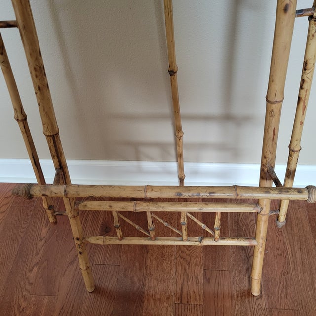 Vintage Burnt Bamboo Easel For Sale - Image 4 of 5