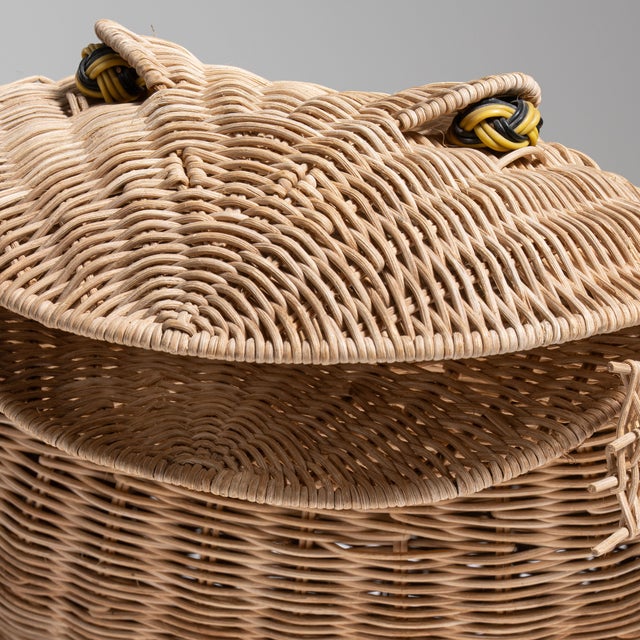 1970s France Tan Wicker Sculpture For Sale - Image 15 of 15
