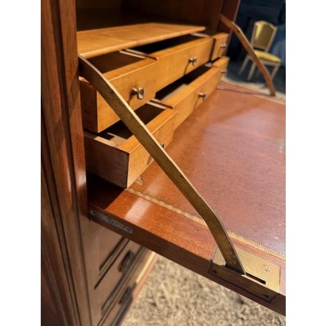 19th Century 19th Century French Louis XVI Secretary Desk Carrara Marble Top For Sale - Image 5 of 18