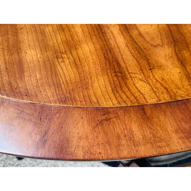 Drexel Heritage Vintage 1960s Drexel Heritage Mahogany Oval Dining Table & 4 Cane Back Chairs For Sale - Image 4 of 13