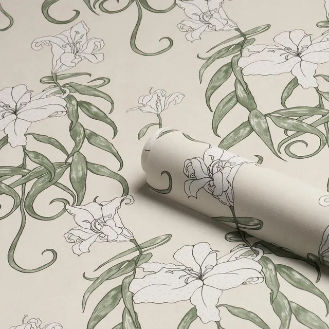 Schumacher Schumacher x Backdrop Lady Lilith Wallpaper In Off White For Sale - Image 4 of 4