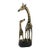 Early 20th Century Giraffe Mother and Baby Wood Sculpture on Custom Base Kenya MATTER COLLECTION For Sale