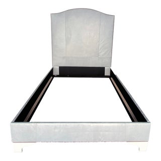 Modern Century Furniture Queen Size Leather Bedframe For Sale