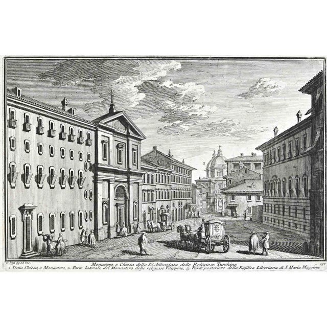 After Giuseppe Vasi, Monastro e chiesa della SS.Anunziata delle Religiose Turchine, 18th Century For Sale