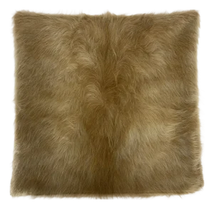 18” X 18” Premium Colombian Champagne Long-Haired Cowhide Pillow Cover - Handcrafted by Pablo Sota Designs