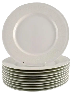Dinner Plates with Floral Decoration by Raija Uosikkinen for Arabia, 1960s, Set of 10