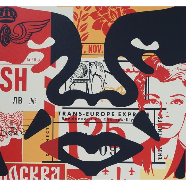 Shepard Fairey, Face Collage II, Screenprint For Sale - Image 4 of 8