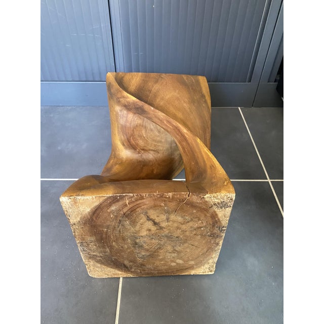 N1 Stool in Raw Walnut Wood, 1970 For Sale - Image 15 of 17