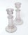 Pair of William IV Heavy Leaded Candlesticks with bulbous tops and "striped" stems. They are of atypical form - strongly...