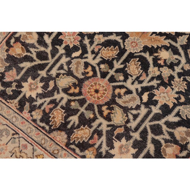 Art Nouveau Charcoal/Tan Wool Rug - 3'1'' X 4'10'' For Sale In New York - Image 6 of 10
